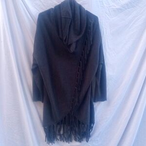 BIRCH NY LONG GREY COWL NECK SWEATER